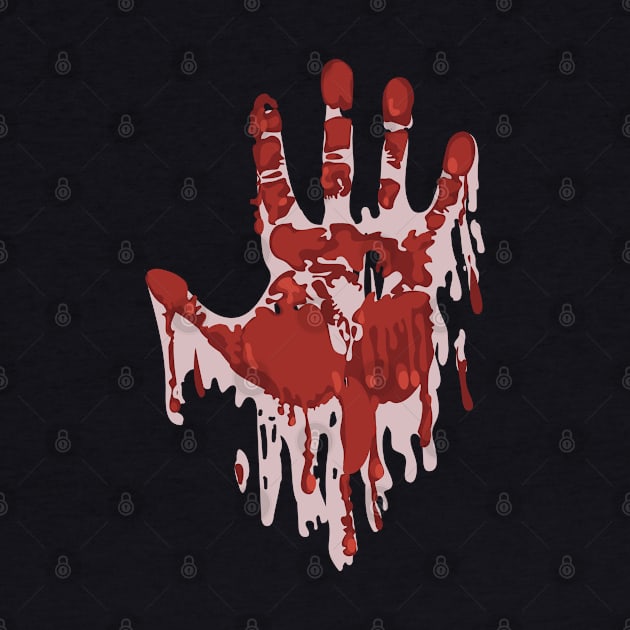 Spooky Blood Hand Halloween by PunnyPoyoShop